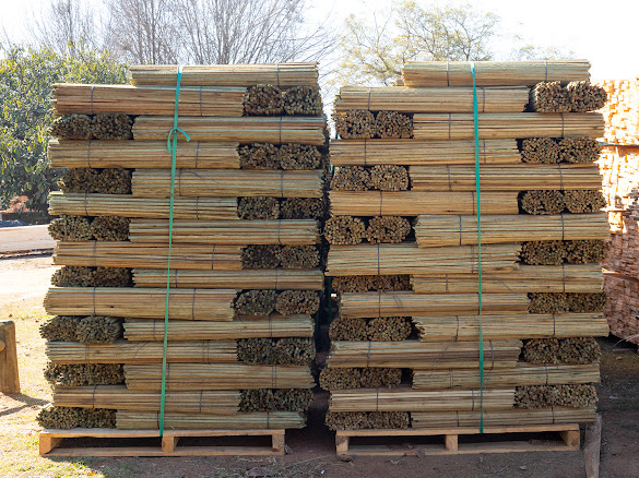 Bundled CCA treated timber poles