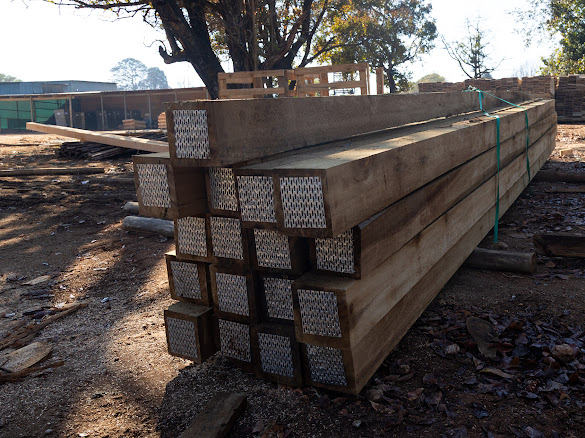 Treated timber landscape sleepers and garden edging