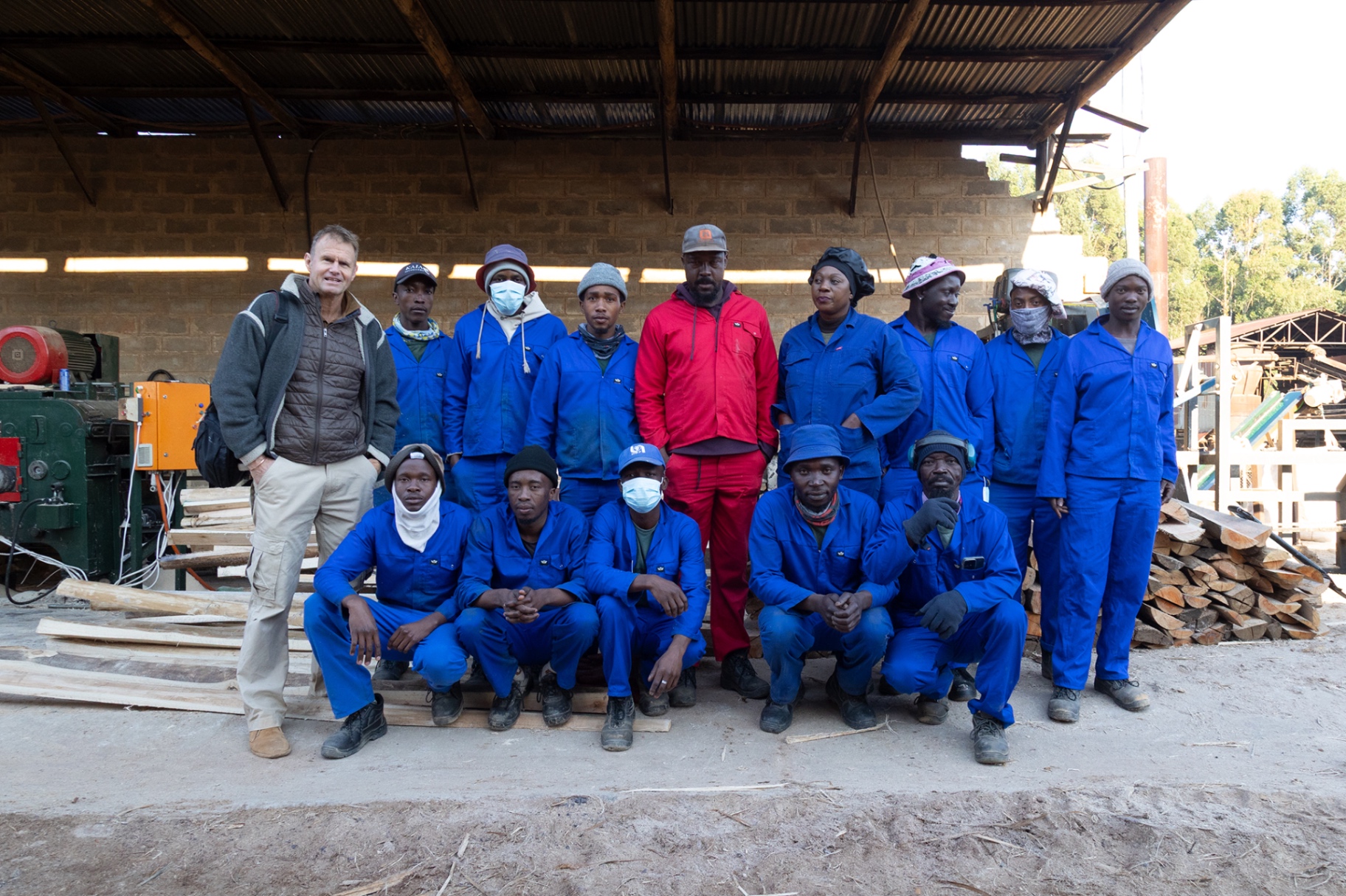 The Timba Sawmill pine milling team